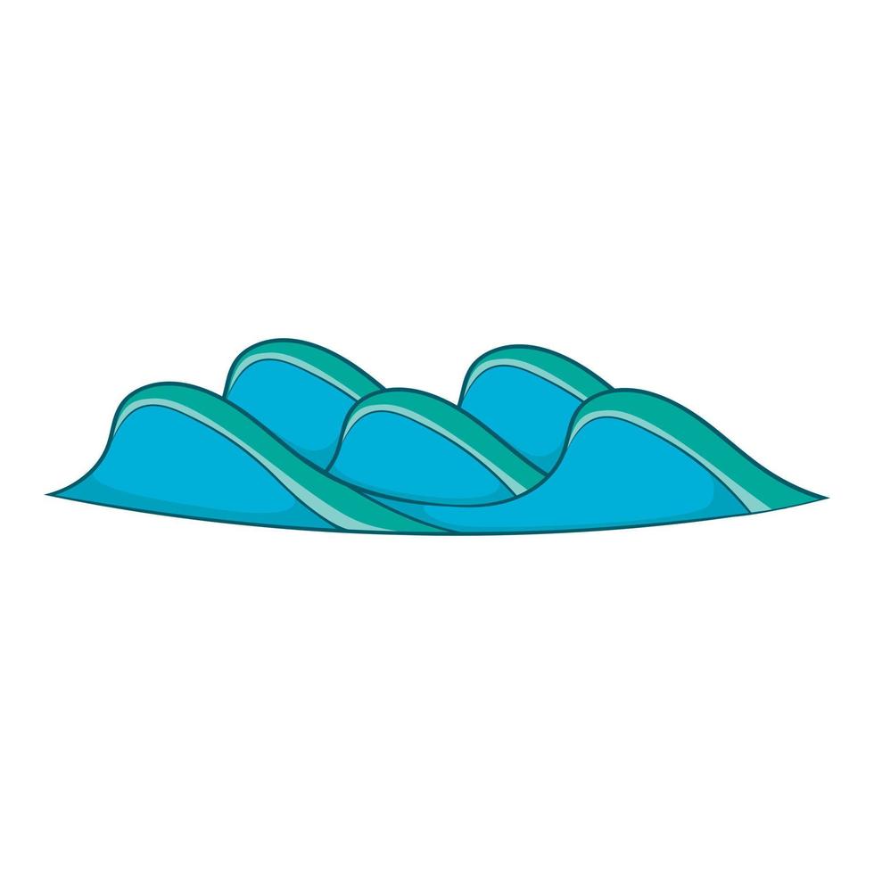 Small sea wave icon, cartoon style vector