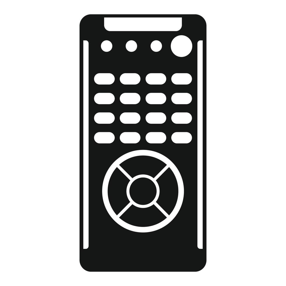 icono de control remoto de canal, estilo simple vector