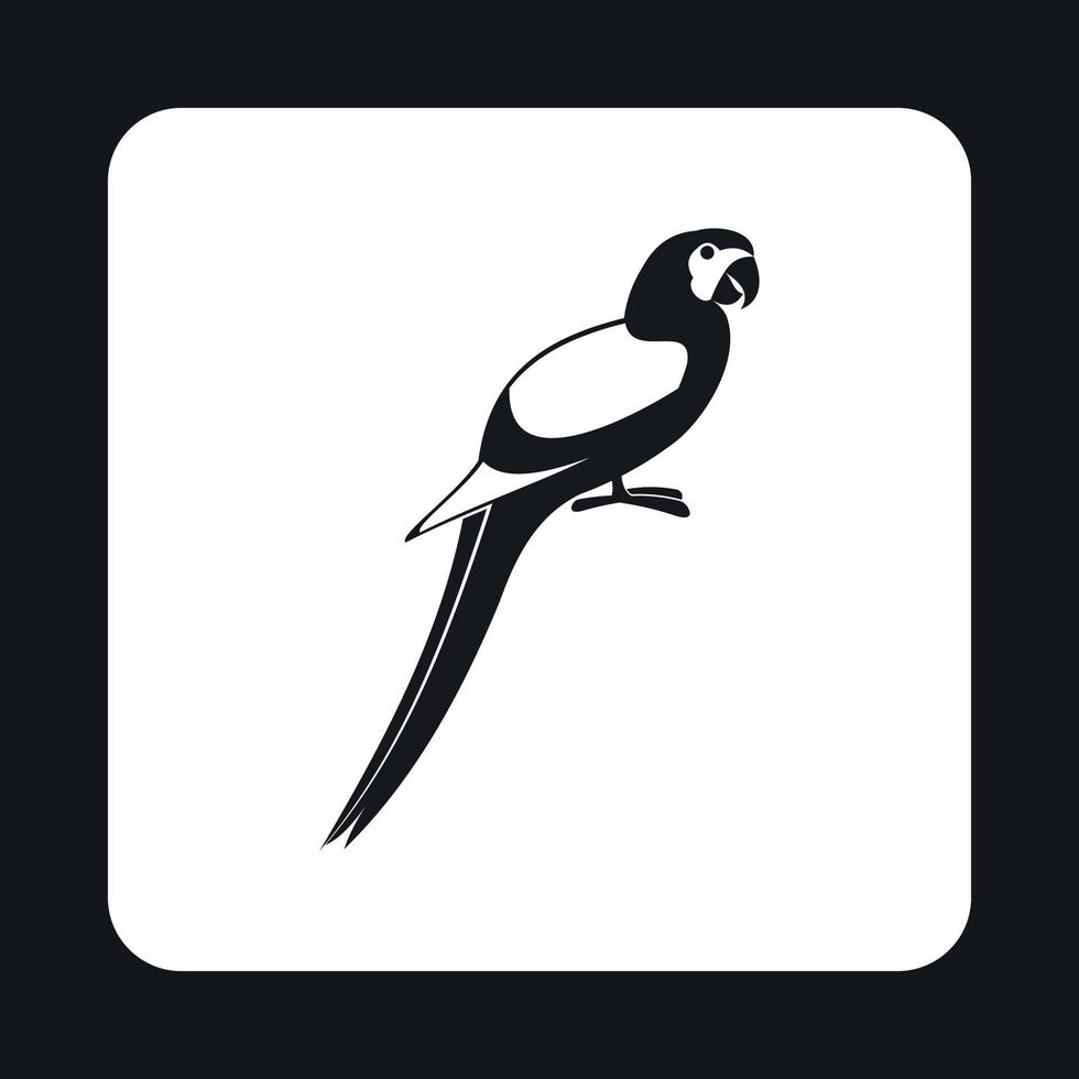 Parrot icon, simple style vector