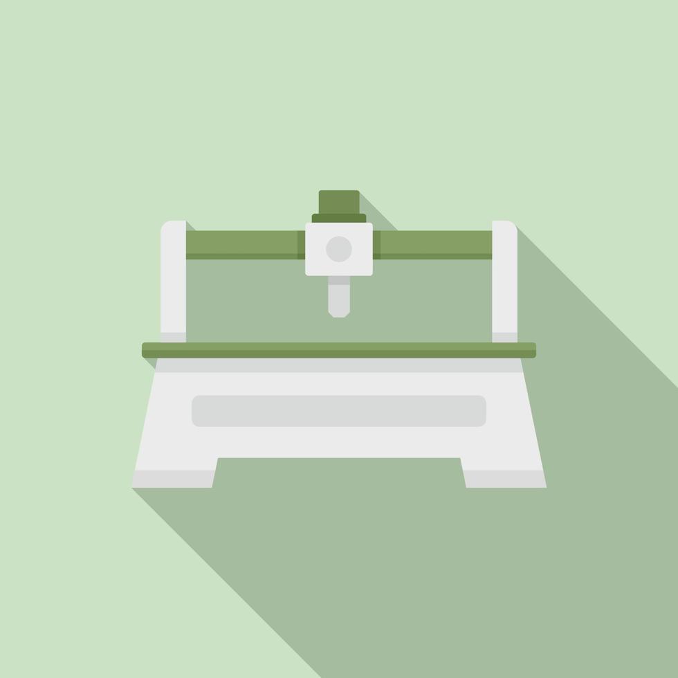 Milling machine tool icon, flat style vector