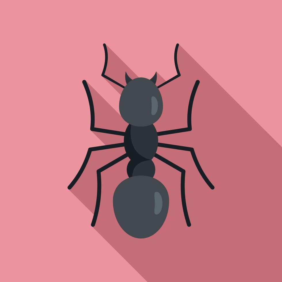 icono de hormiga del equipo, estilo plano vector