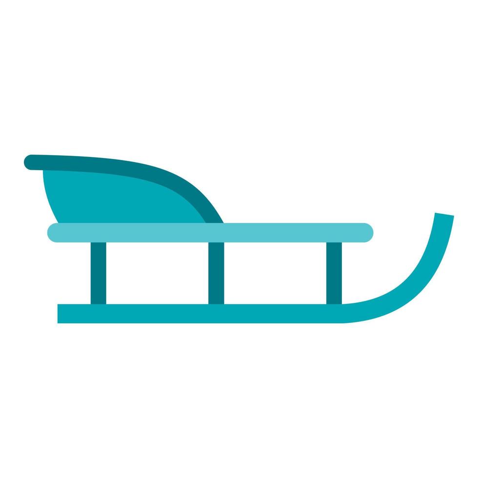 Sleigh icon, flat style vector