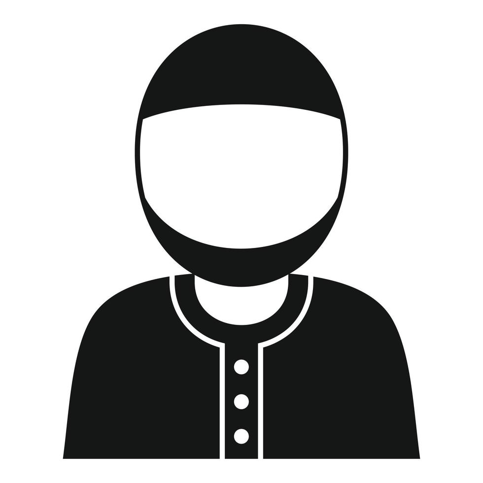 Muslim immigrant icon, simple style vector