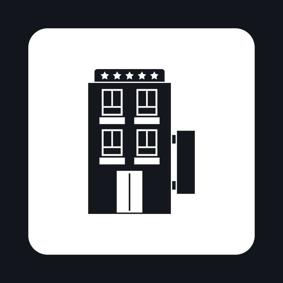 Hotel 5 stars icon, simple style vector