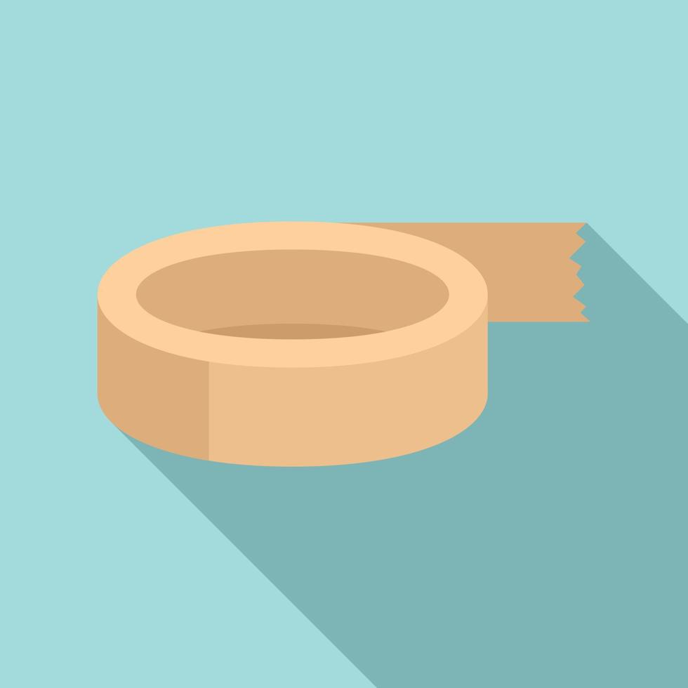 Roll tape icon, flat style vector