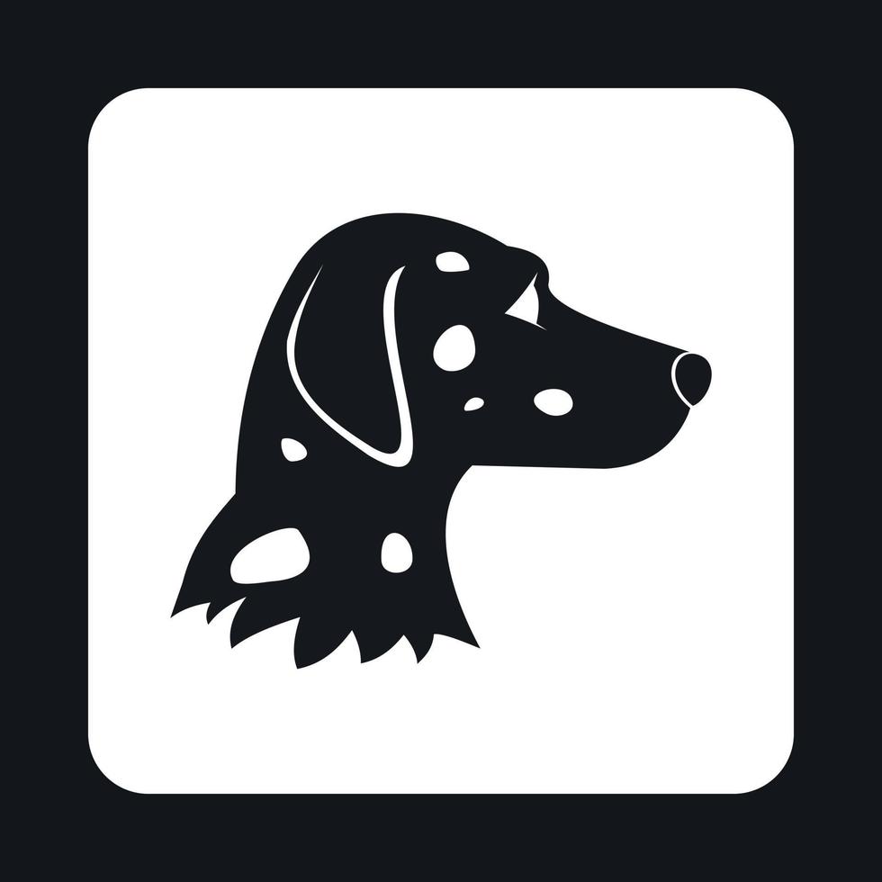 Dalmatians dog icon, simple style vector