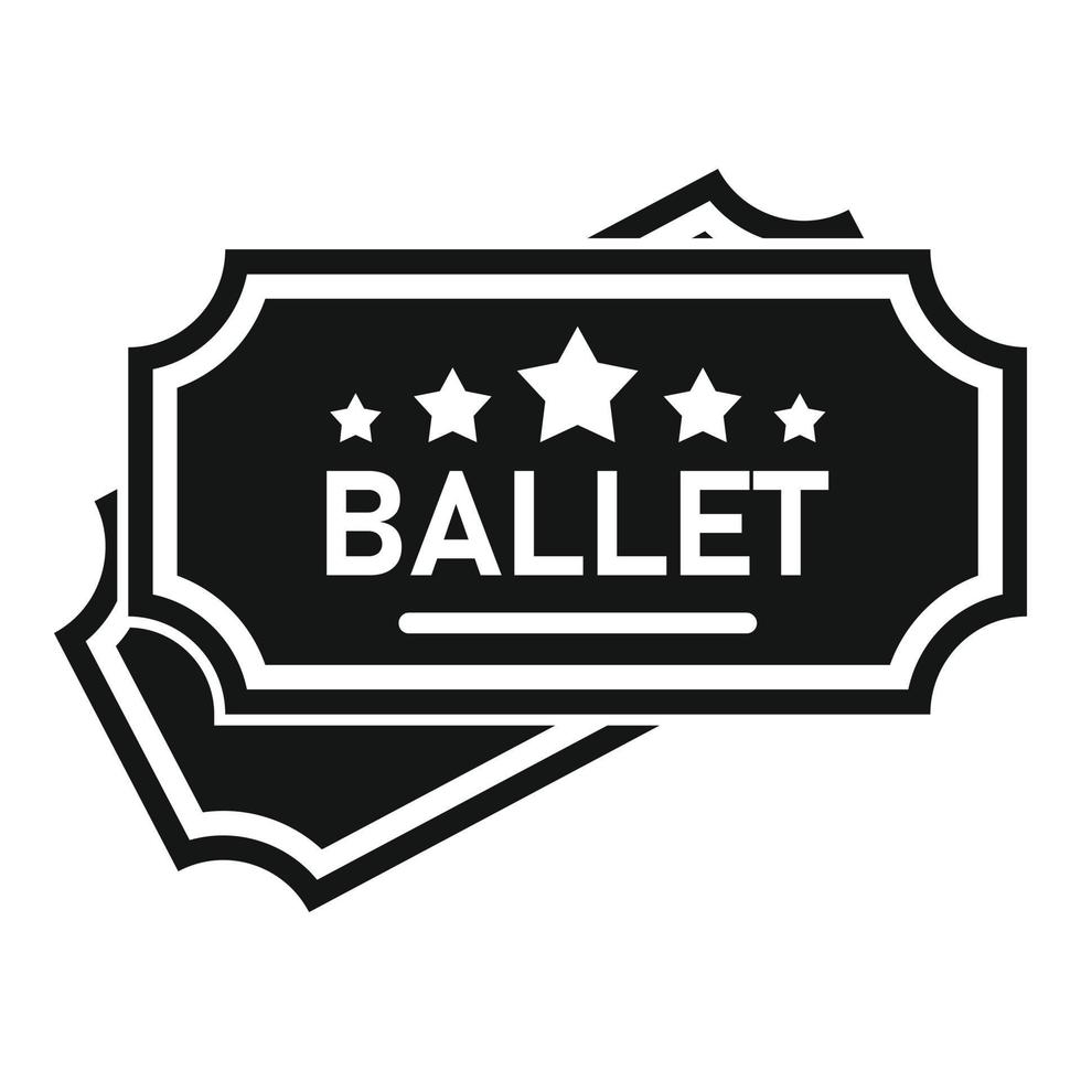 Ballet ticket icon simple vector. Theater concert opera vector