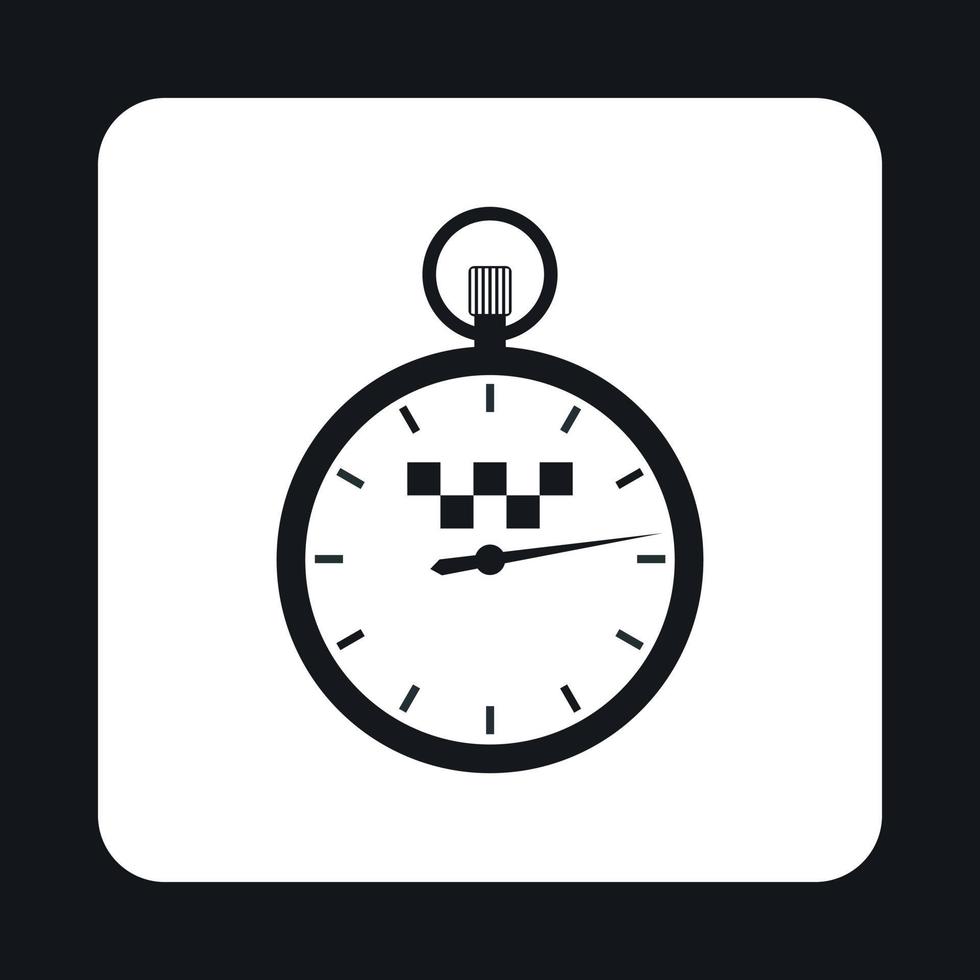 Speedometer in taxi icon, simple style vector