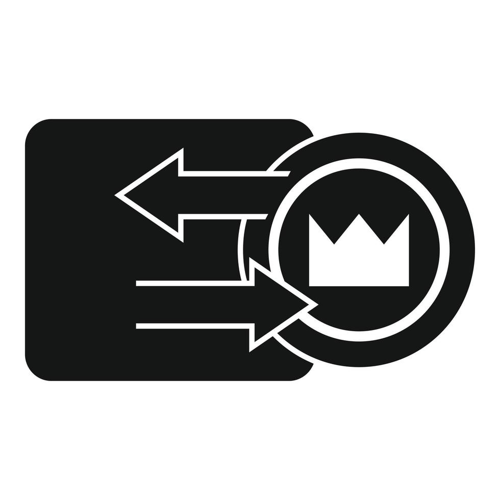 Token convertor icon simple vector. Nft fungible vector