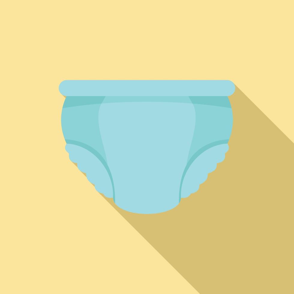 Breathable diaper icon, flat style vector