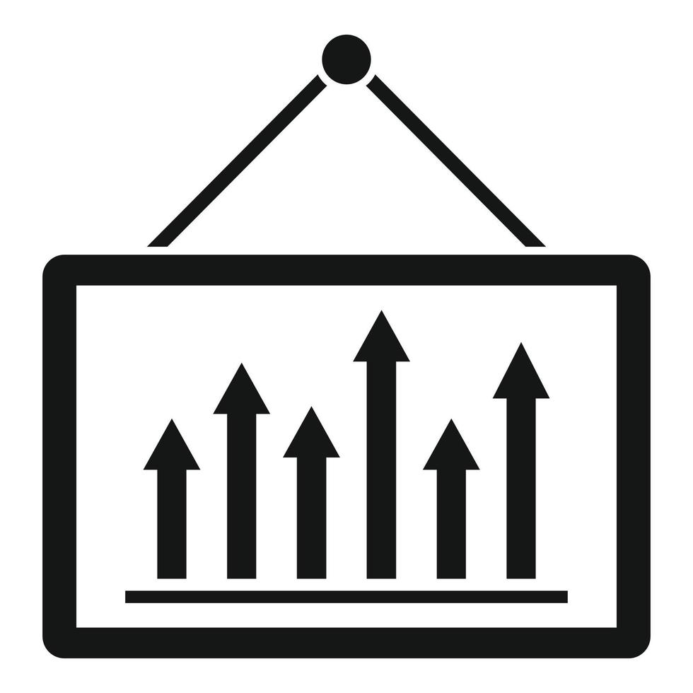 icono de gráfico de reestructuración, estilo simple vector