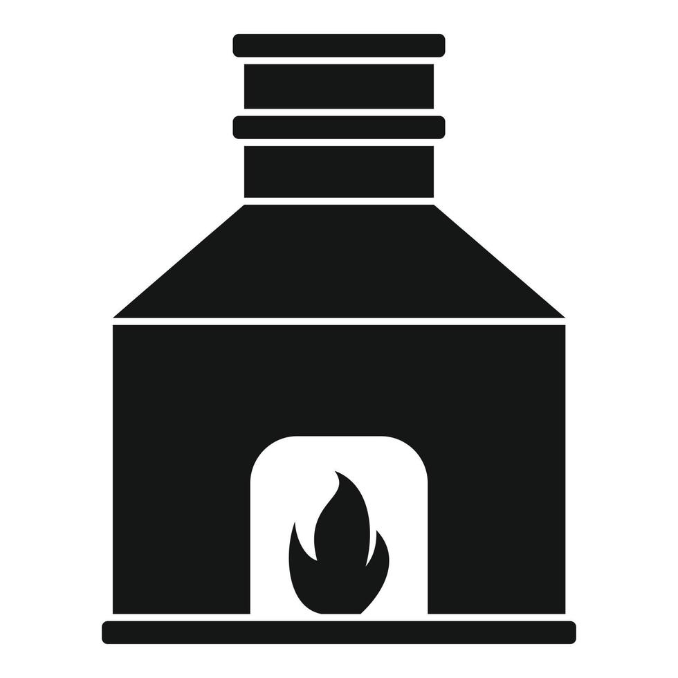 Blacksmith fireplace icon, simple style vector