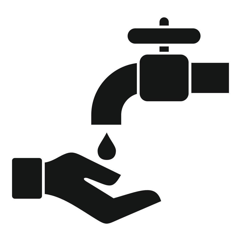 Wash hands icon, simple style vector