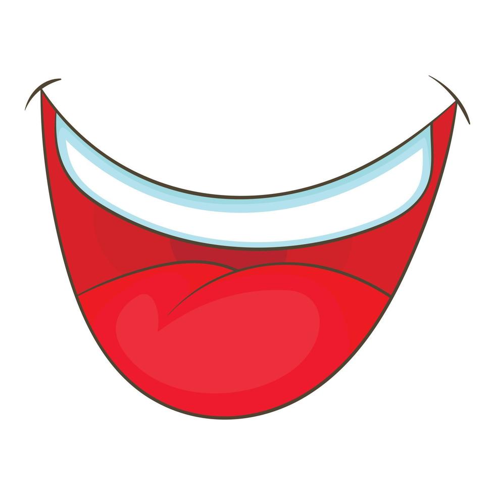 Mouth clown icon, cartoon style vector