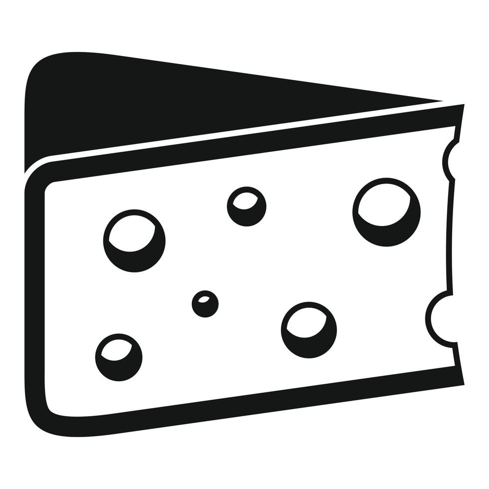 icono de tipo de queso, estilo simple vector