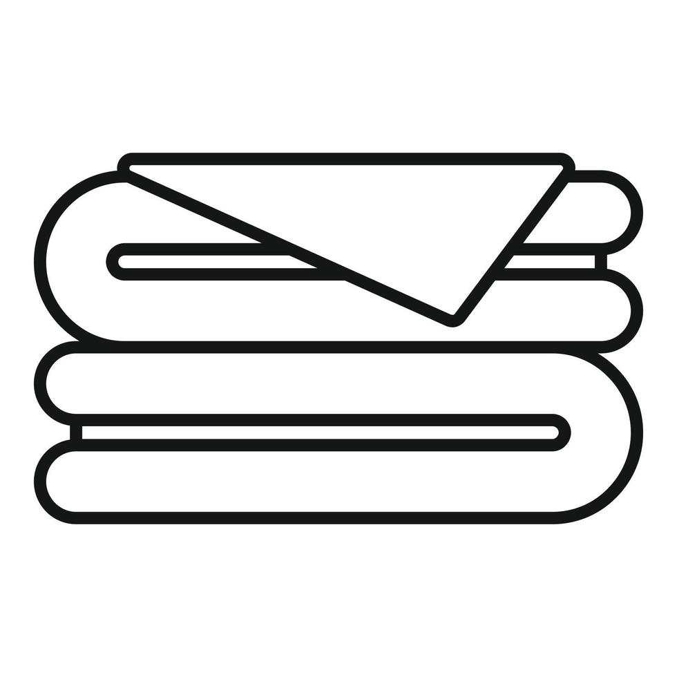 Textile stack icon, outline style vector