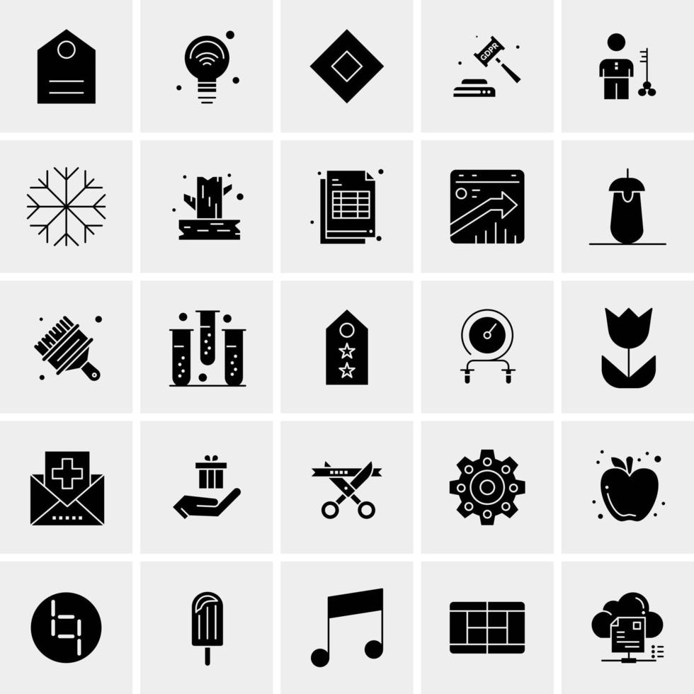 25 iconos de negocios universales vector ilustración de icono creativo para usar en proyectos relacionados con la web y dispositivos móviles