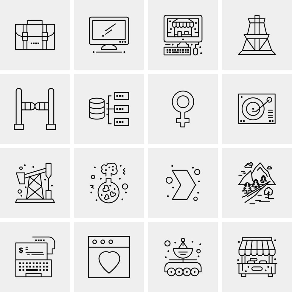 16 Business Universal Icons Vector Creative Icon Illustration to use in web and Mobile Related project