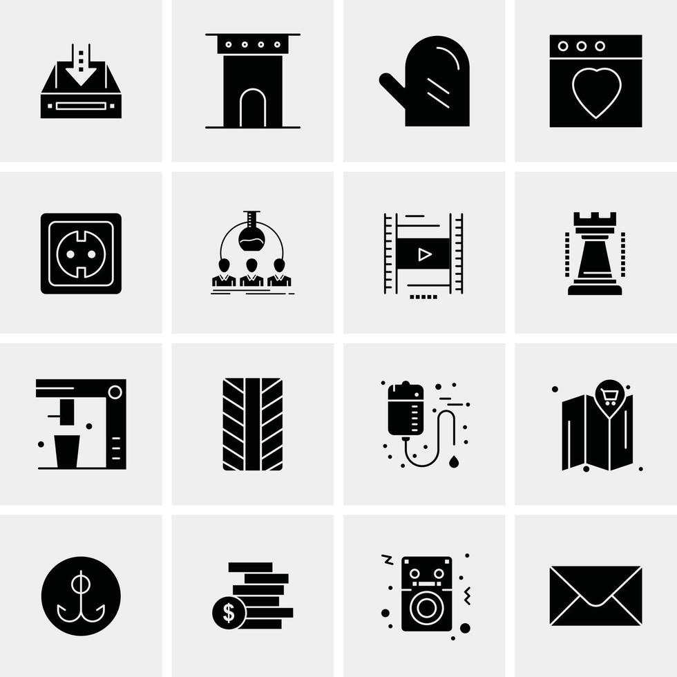 16 Business Universal Icons Vector Creative Icon Illustration to use in web and Mobile Related project