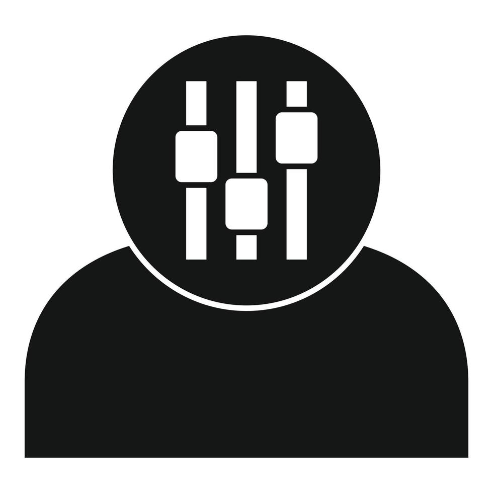 Founder personal traits icon, simple style vector