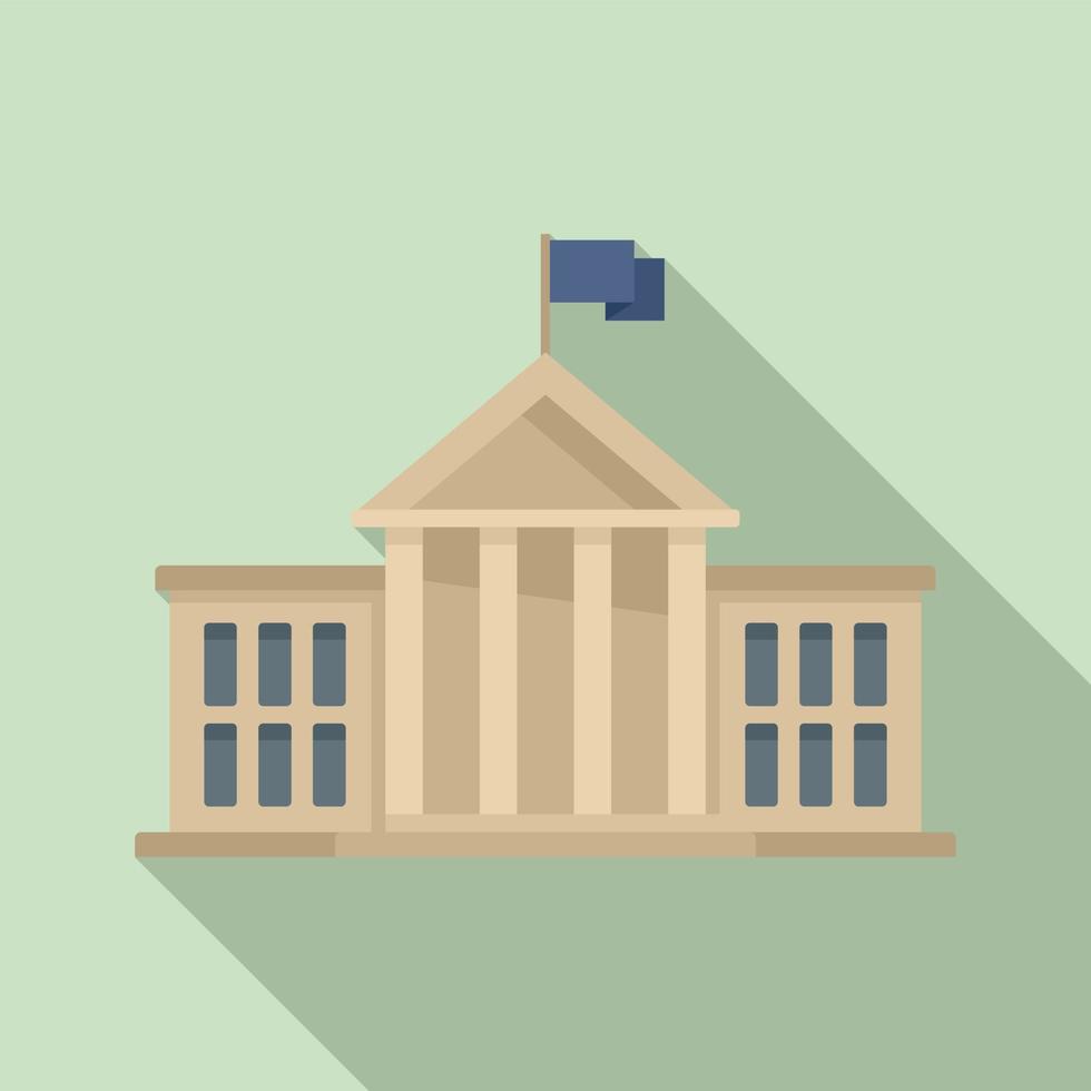 European union parliament icon, flat style vector