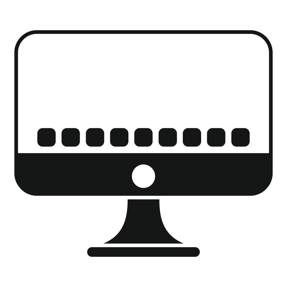 Pc operating system icon, simple style vector