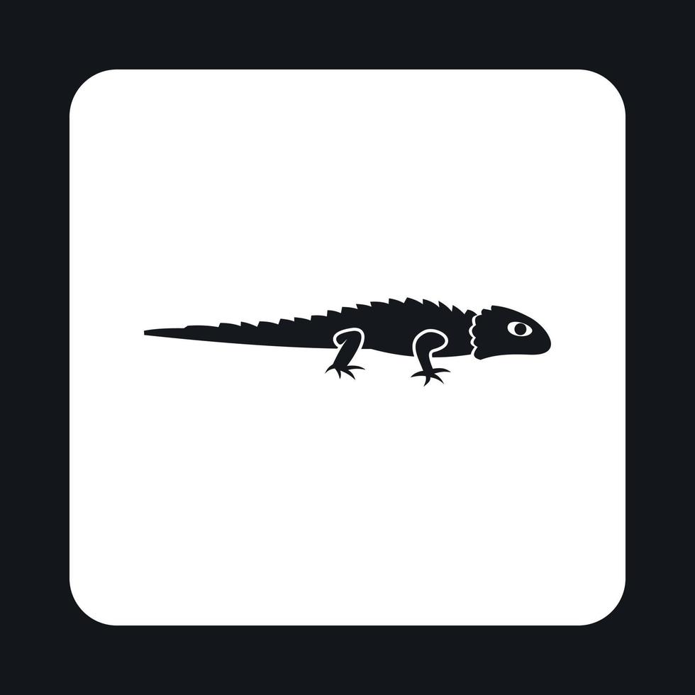 Long lizard icon, simple style vector