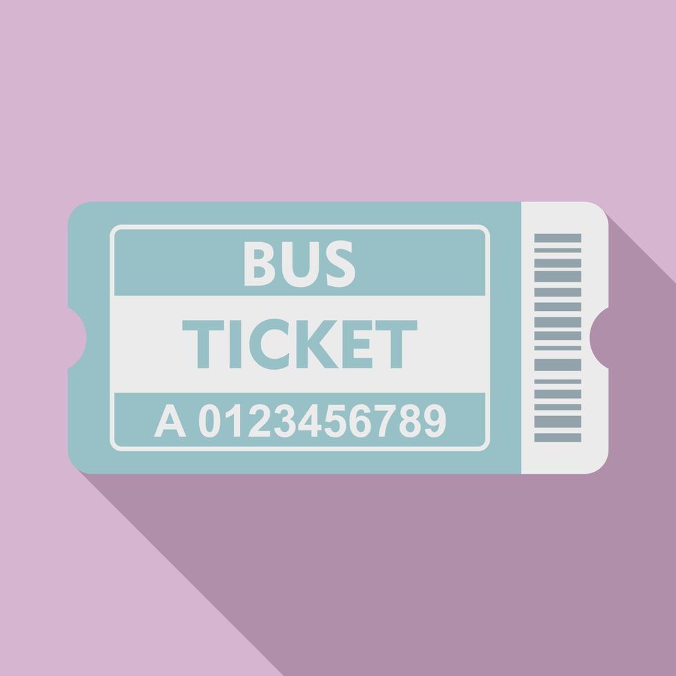 Machine bus ticket icon, flat style vector