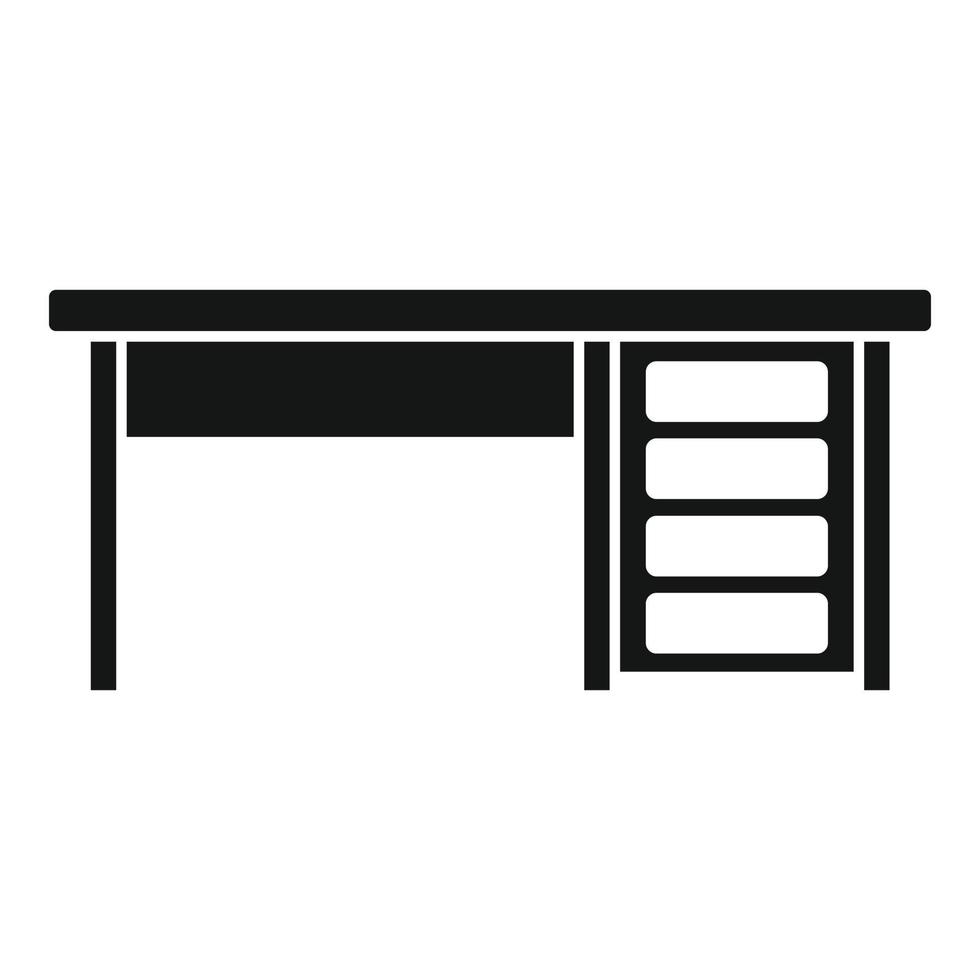Wood table icon, simple style vector