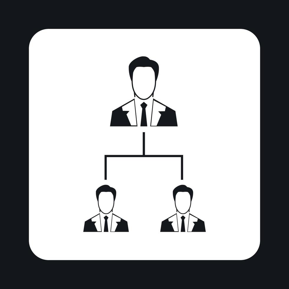 Company structure icon, simple style vector