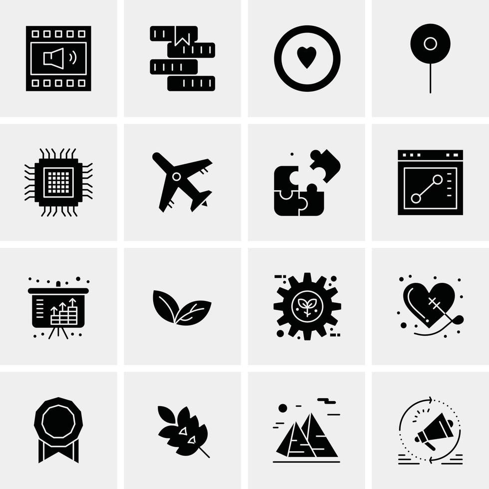 16 Business Universal Icons Vector Creative Icon Illustration to use in web and Mobile Related project