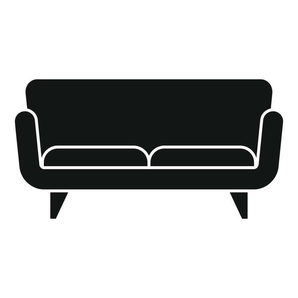 Soft sofa icon, simple style vector