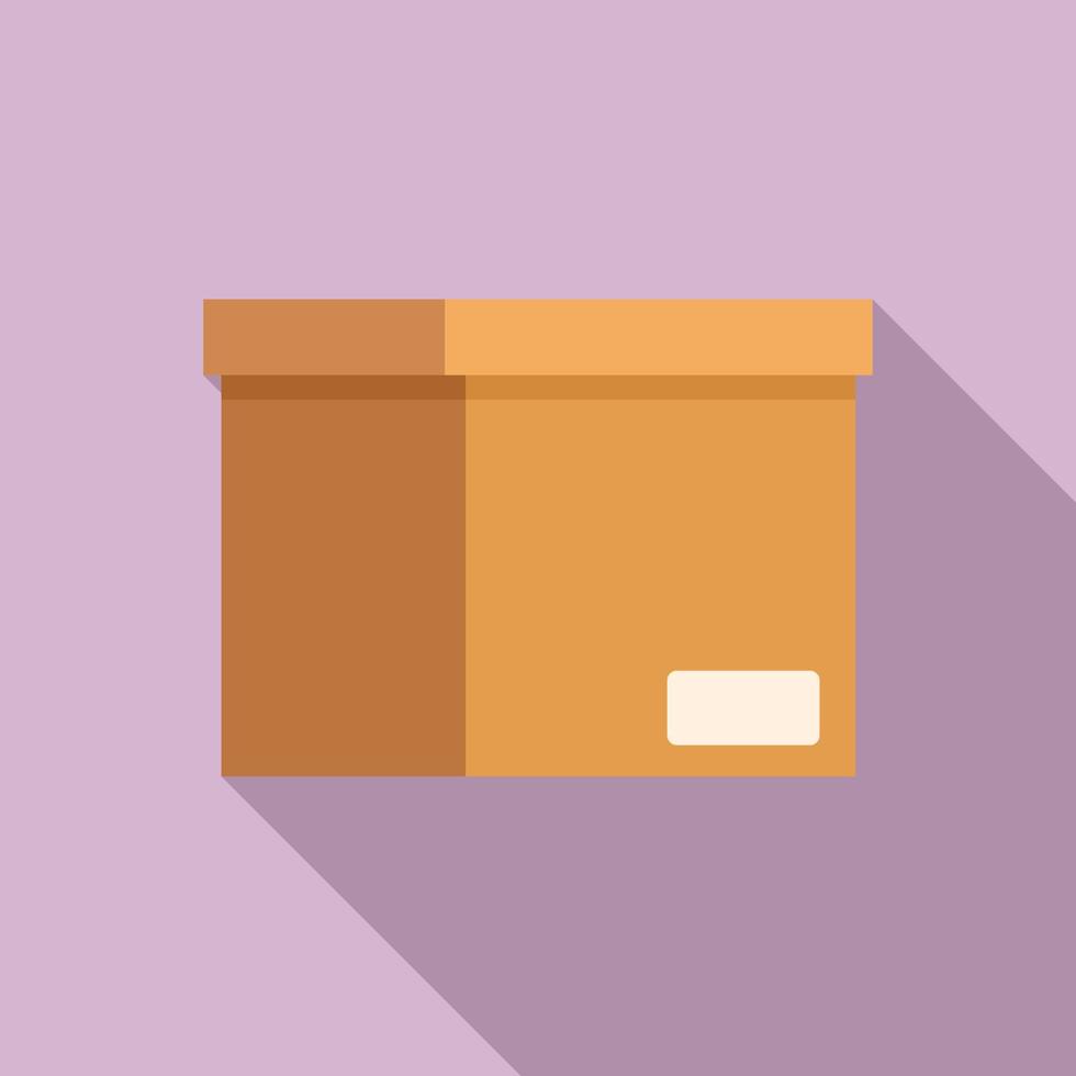 Documents carton box icon, flat style vector
