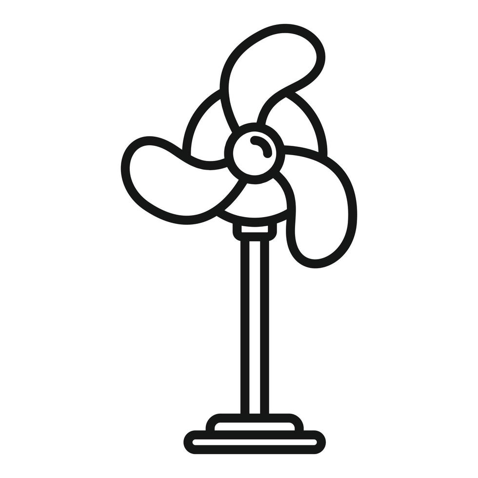 Room fan icon, outline style vector