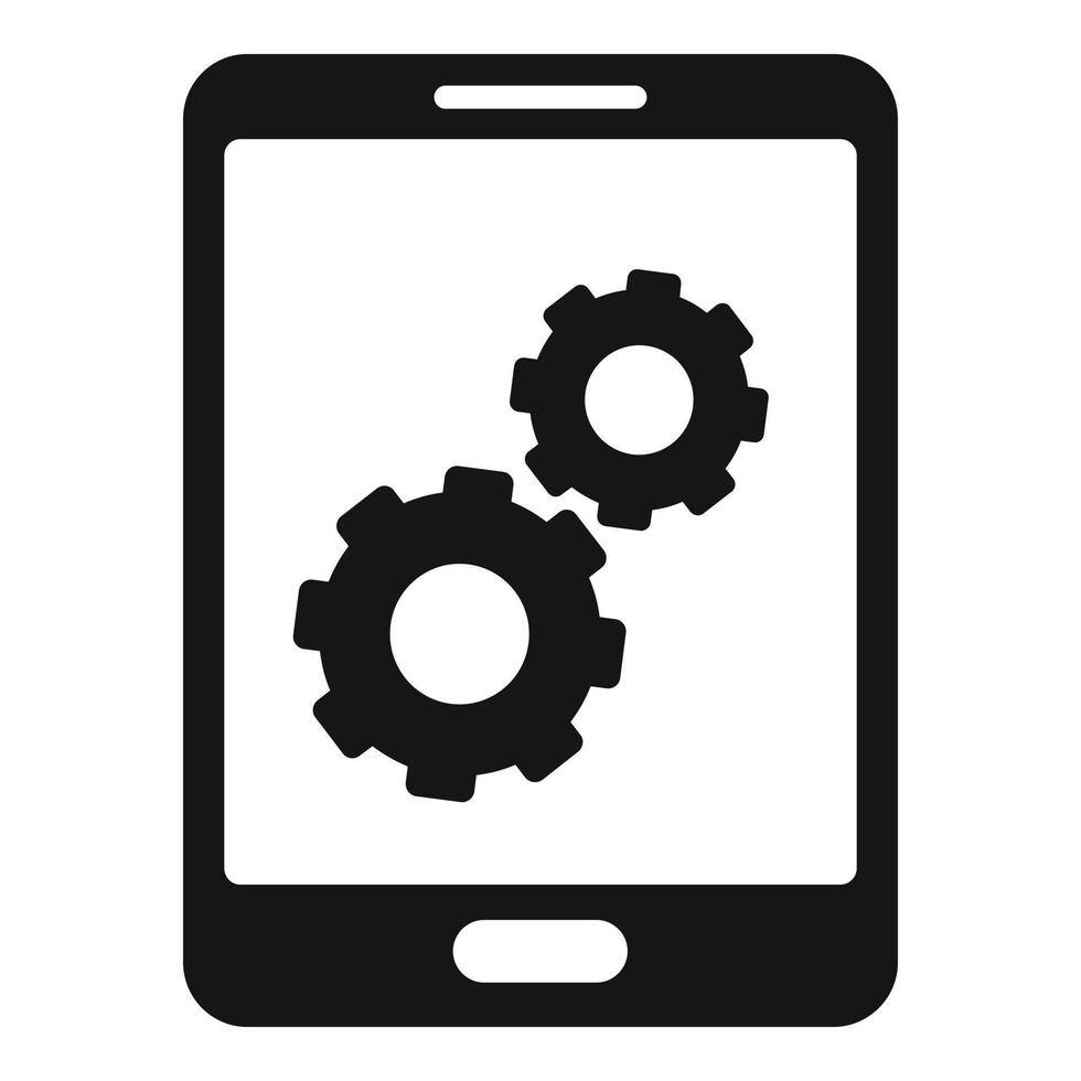 Update software tablet icon, simple style vector