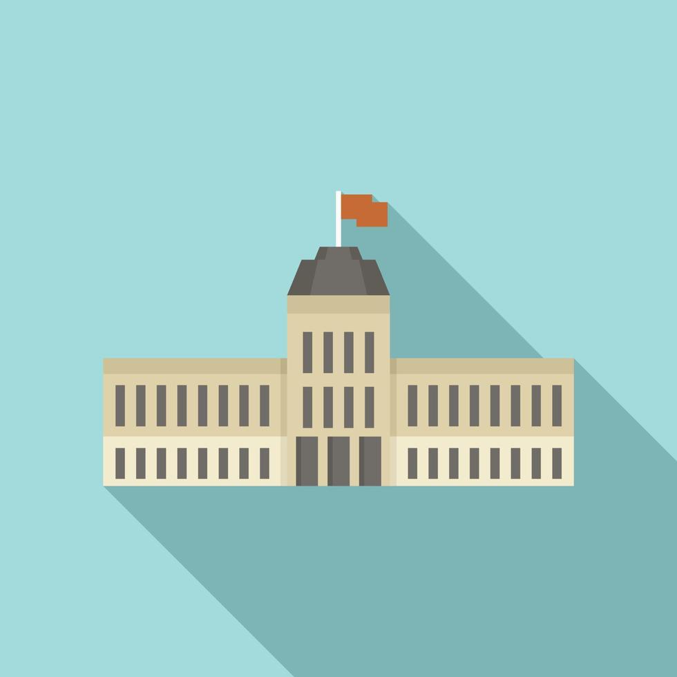 Parliament icon, flat style vector