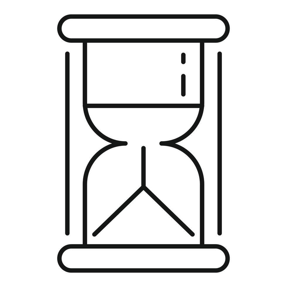 Hourglass icon, outline style vector