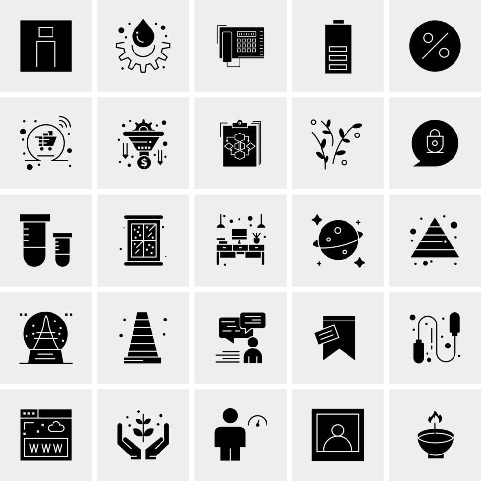 25 iconos de negocios universales vector ilustración de icono creativo para usar en proyectos relacionados con la web y dispositivos móviles