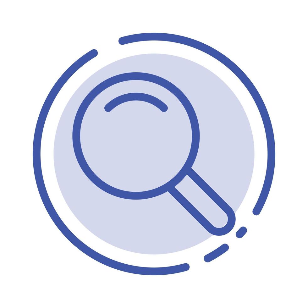 Expanded Search Ui Blue Dotted Line Line Icon vector
