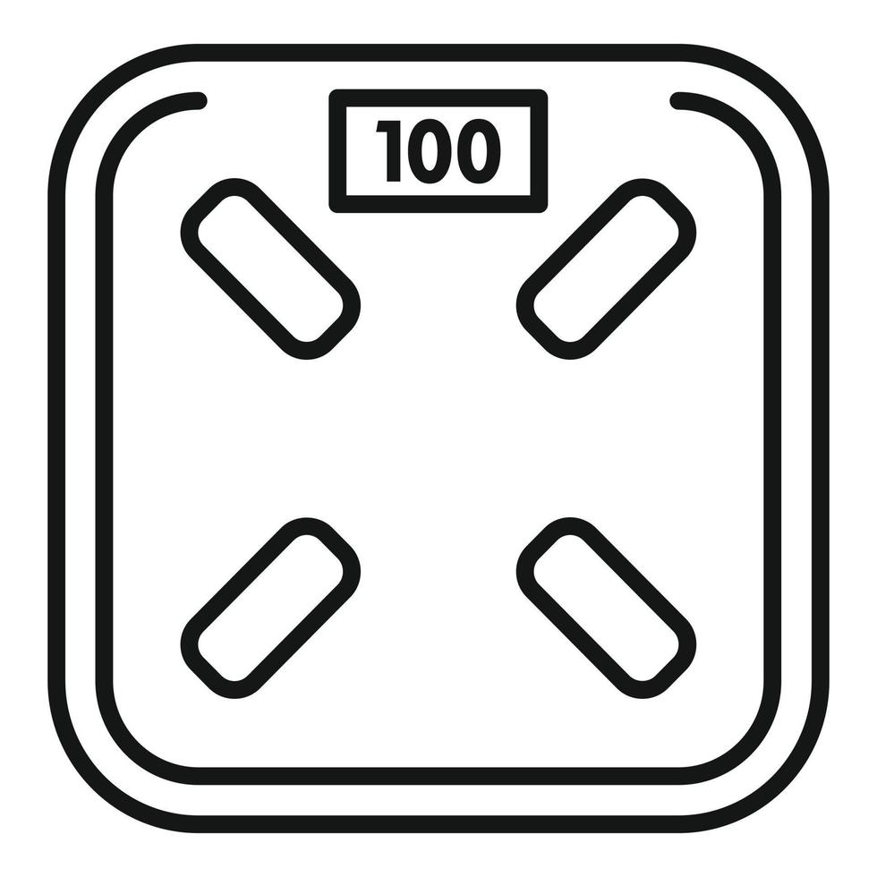 App smart scales icon, outline style vector
