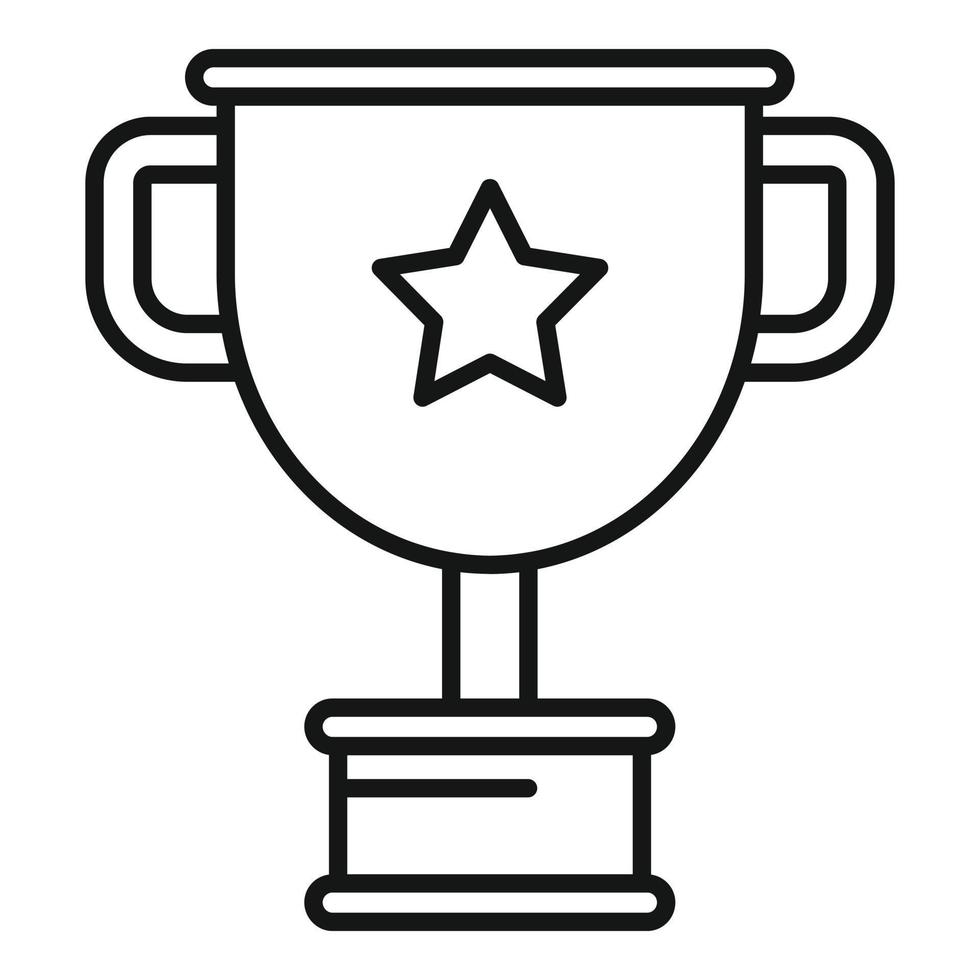 Attestation cup icon, outline style vector
