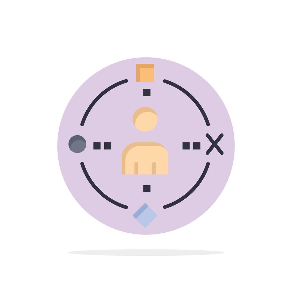 Ambient User Technology Experience Abstract Circle Background Flat color Icon vector
