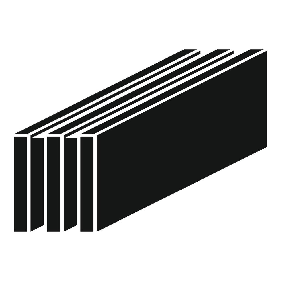 Metallurgy bars icon, simple style vector
