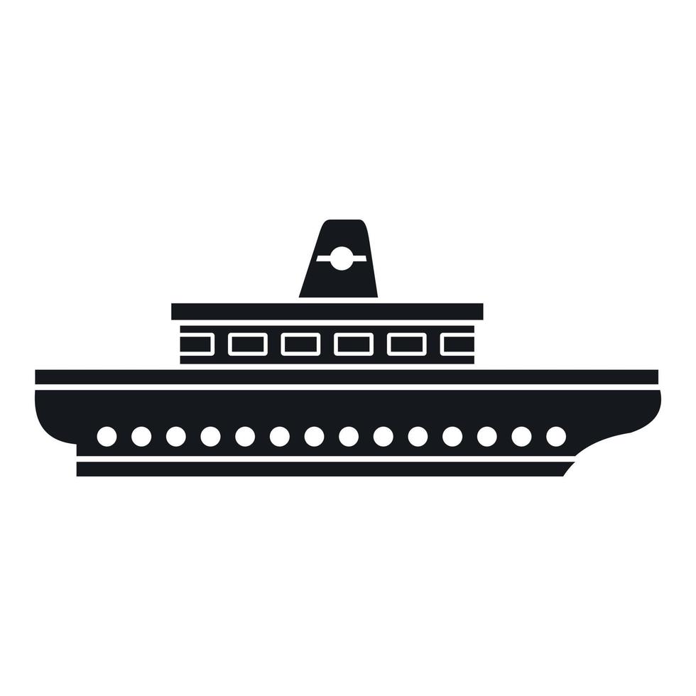 Passenger ship icon, simple style vector