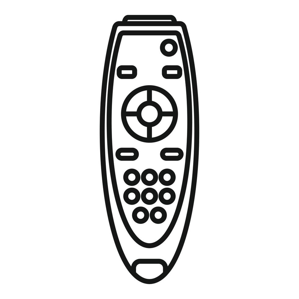 icono de control remoto de televisión, estilo de contorno vector