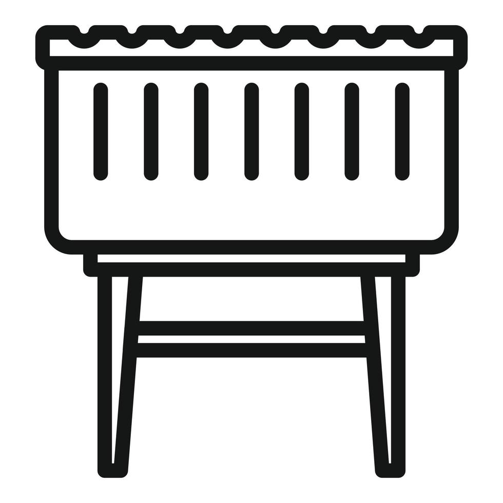Lounge brazier icon, outline style vector