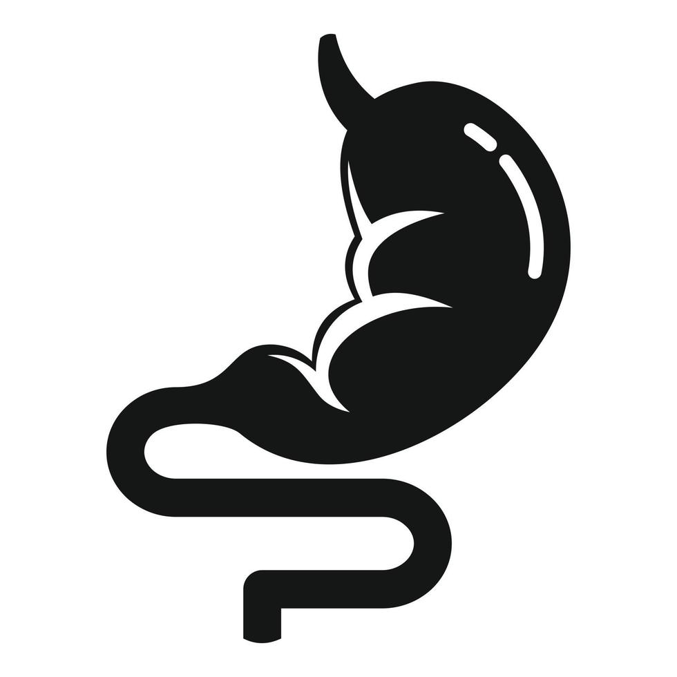 Human stomach icon, simple style vector