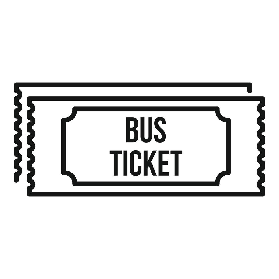 Machine bus ticket icon, outline style vector
