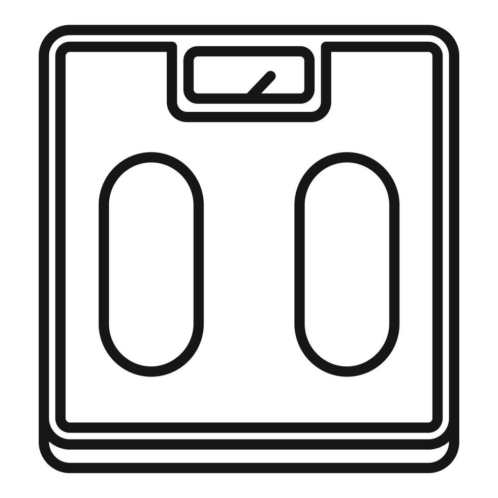 Gym scales icon, outline style vector