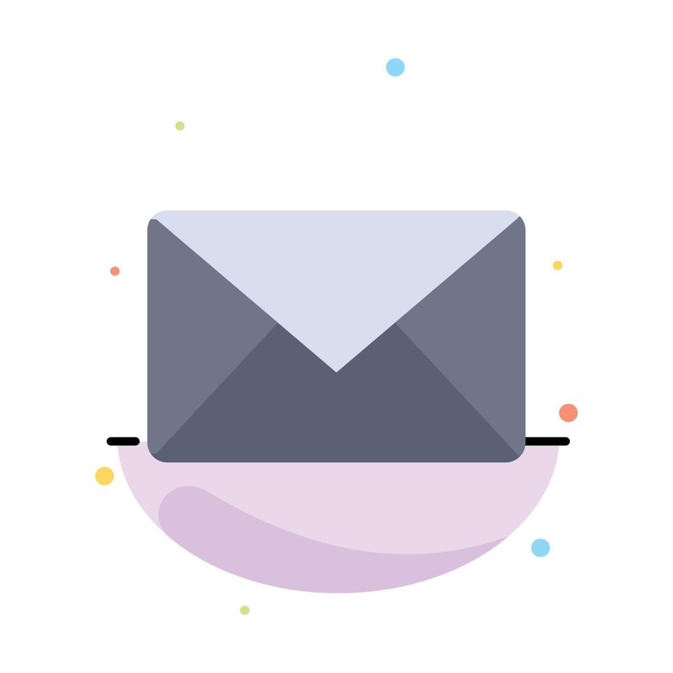 Email Mail Message Sms Abstract Flat Color Icon Template vector
